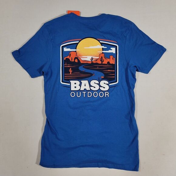 Bass Outdoor‎ Mesa Path T-Shirt Mens Small Blue - Picture 3 of 6